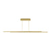 Visual Comfort Modern - LED Linear Suspension - Stagger - Natural Brass- Union Lighting Luminaires Decor