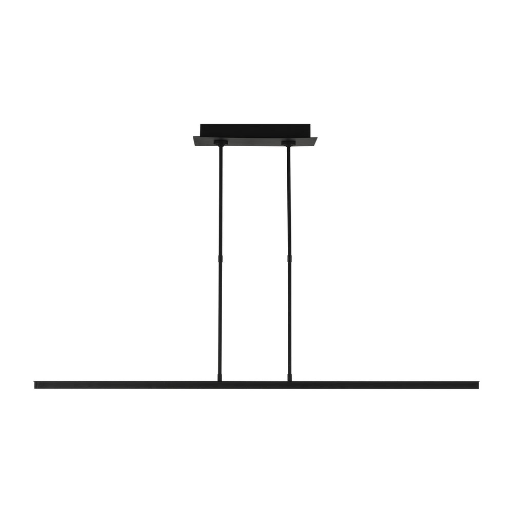 Visual Comfort Modern - LED Linear Suspension - Stagger - Nightshade Black- Union Lighting Luminaires Decor
