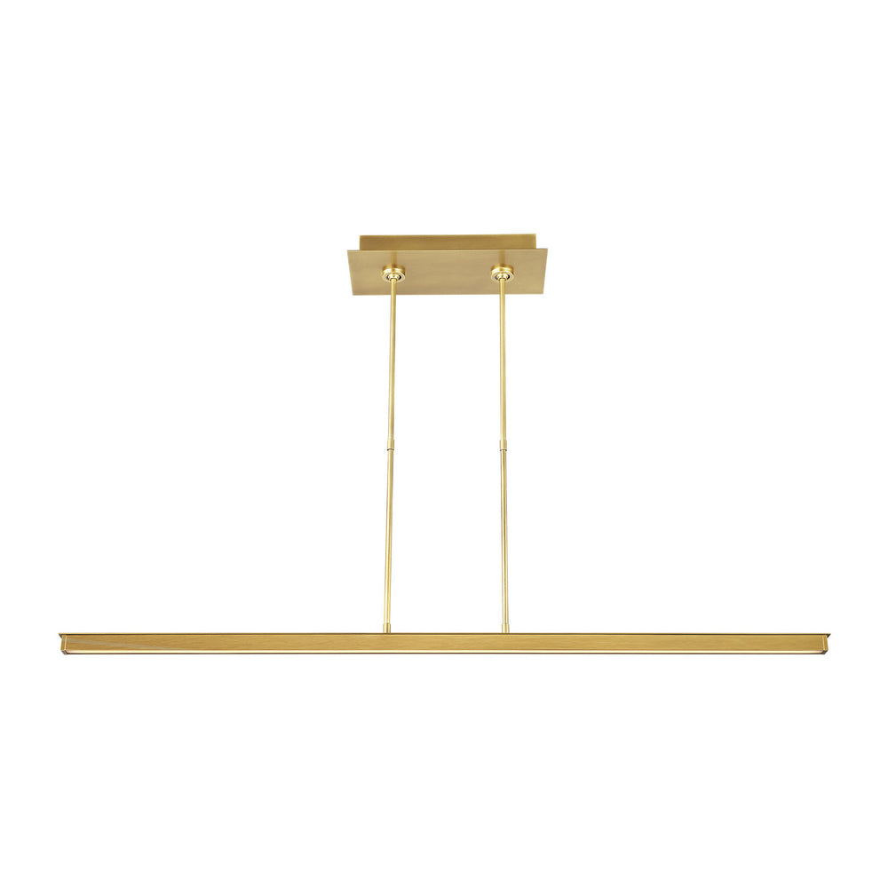 Visual Comfort Modern - LED Linear Suspension - Stagger - Natural Brass- Union Lighting Luminaires Decor