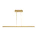 Visual Comfort Modern - LED Linear Suspension - Stagger - Natural Brass- Union Lighting Luminaires Decor