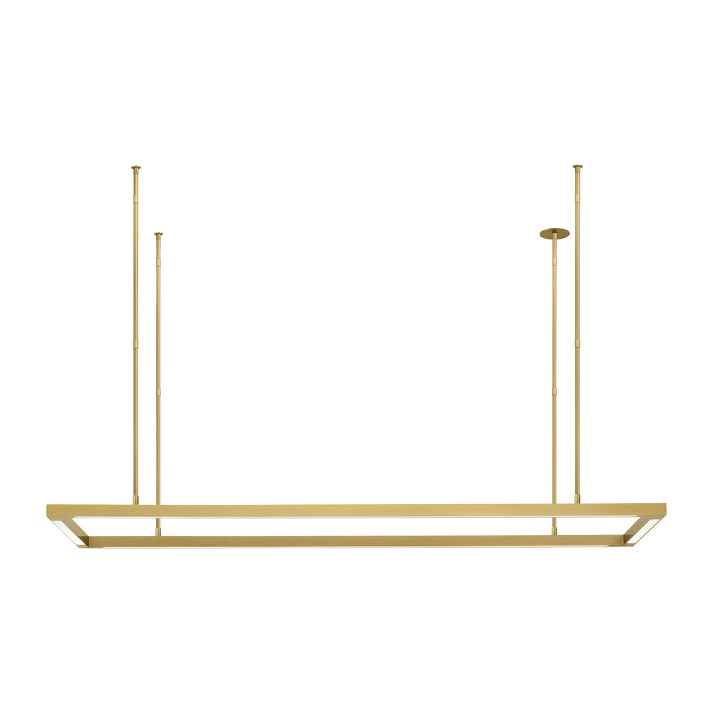 Visual Comfort Modern - LED Linear Suspension - Stagger - Natural Brass- Union Lighting Luminaires Decor