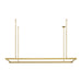 Visual Comfort Modern - LED Linear Suspension - Stagger - Natural Brass- Union Lighting Luminaires Decor