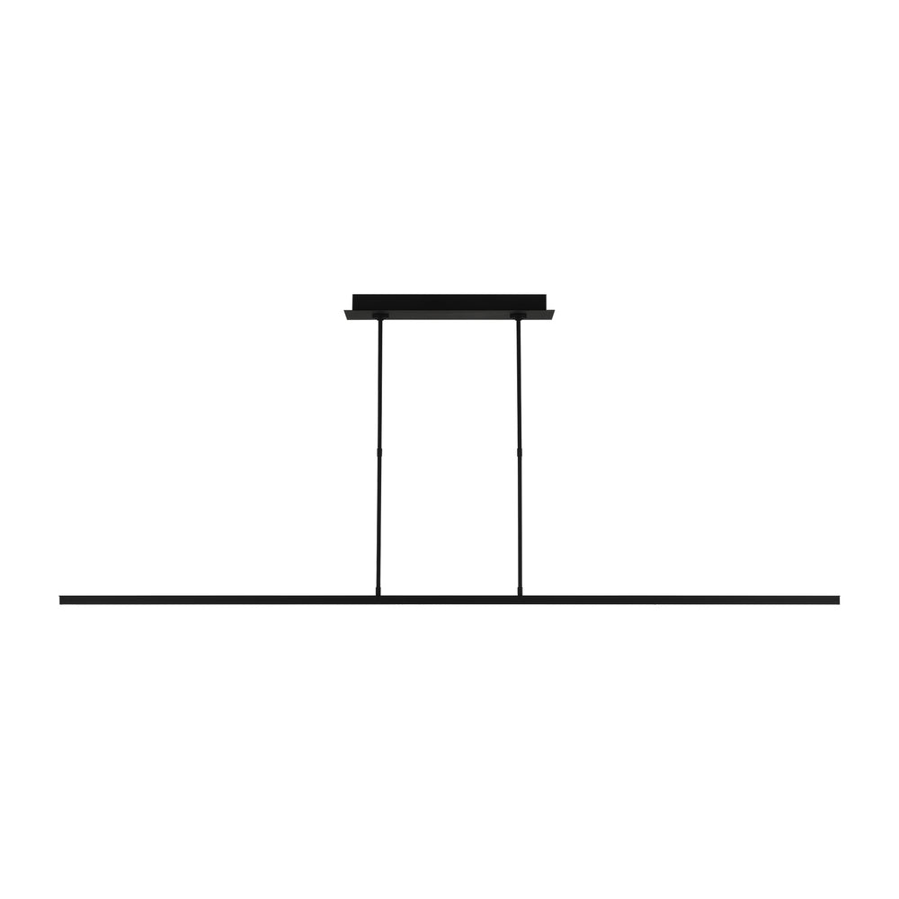 Visual Comfort Modern - LED Linear Suspension - Stagger - Nightshade Black- Union Lighting Luminaires Decor