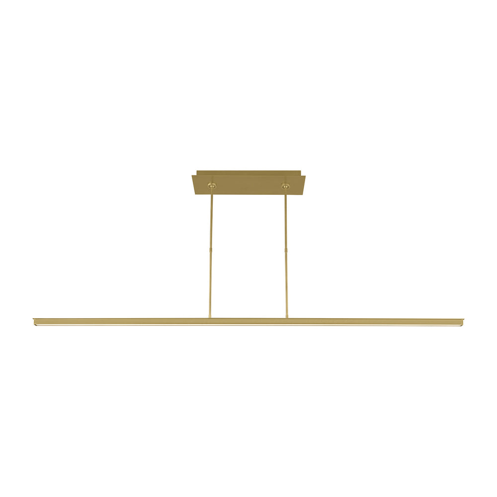 Visual Comfort Modern - LED Linear Suspension - Stagger - Natural Brass- Union Lighting Luminaires Decor