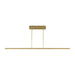 Visual Comfort Modern - LED Linear Suspension - Stagger - Natural Brass- Union Lighting Luminaires Decor