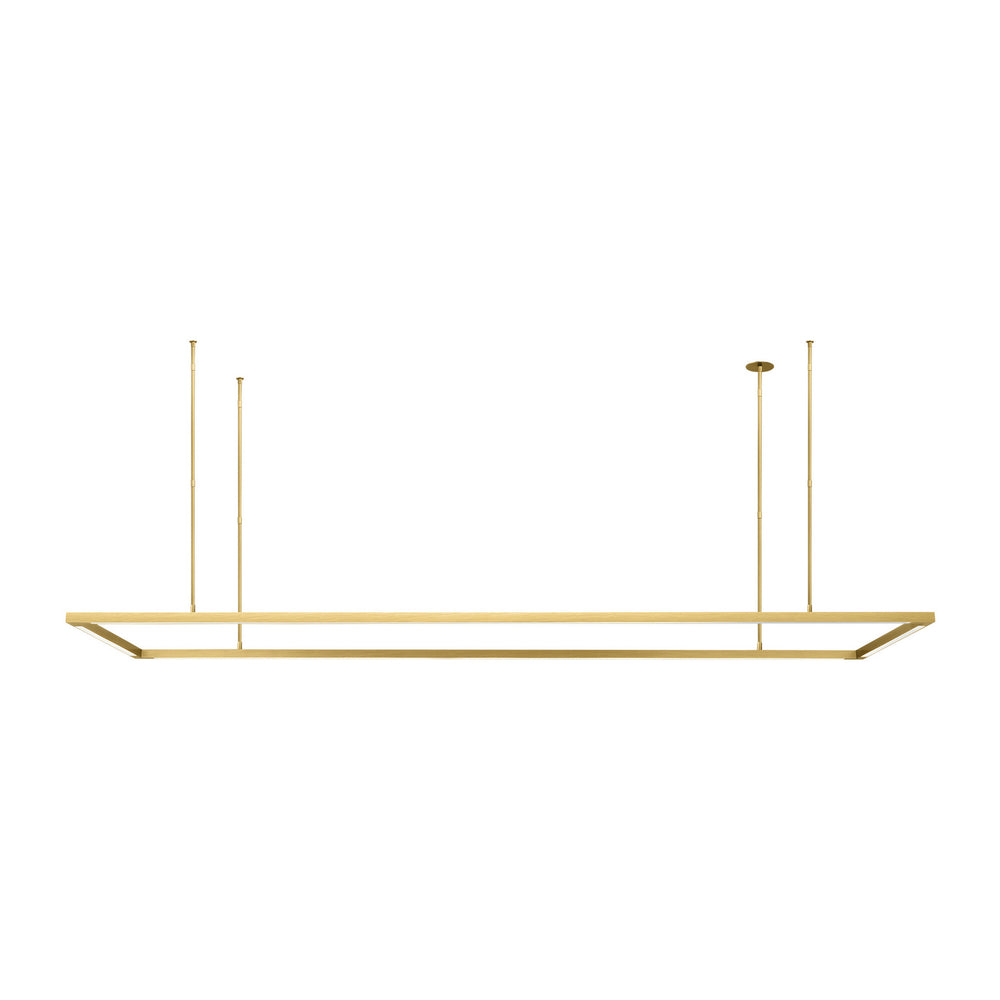 Visual Comfort Modern - LED Linear Suspension - Stagger - Natural Brass- Union Lighting Luminaires Decor