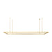 Visual Comfort Modern - LED Linear Suspension - Stagger - Natural Brass- Union Lighting Luminaires Decor