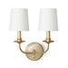 Regina Andrew Canada - Two Light Wall Sconce - Fisher - Gold Leaf- Union Lighting Luminaires Decor