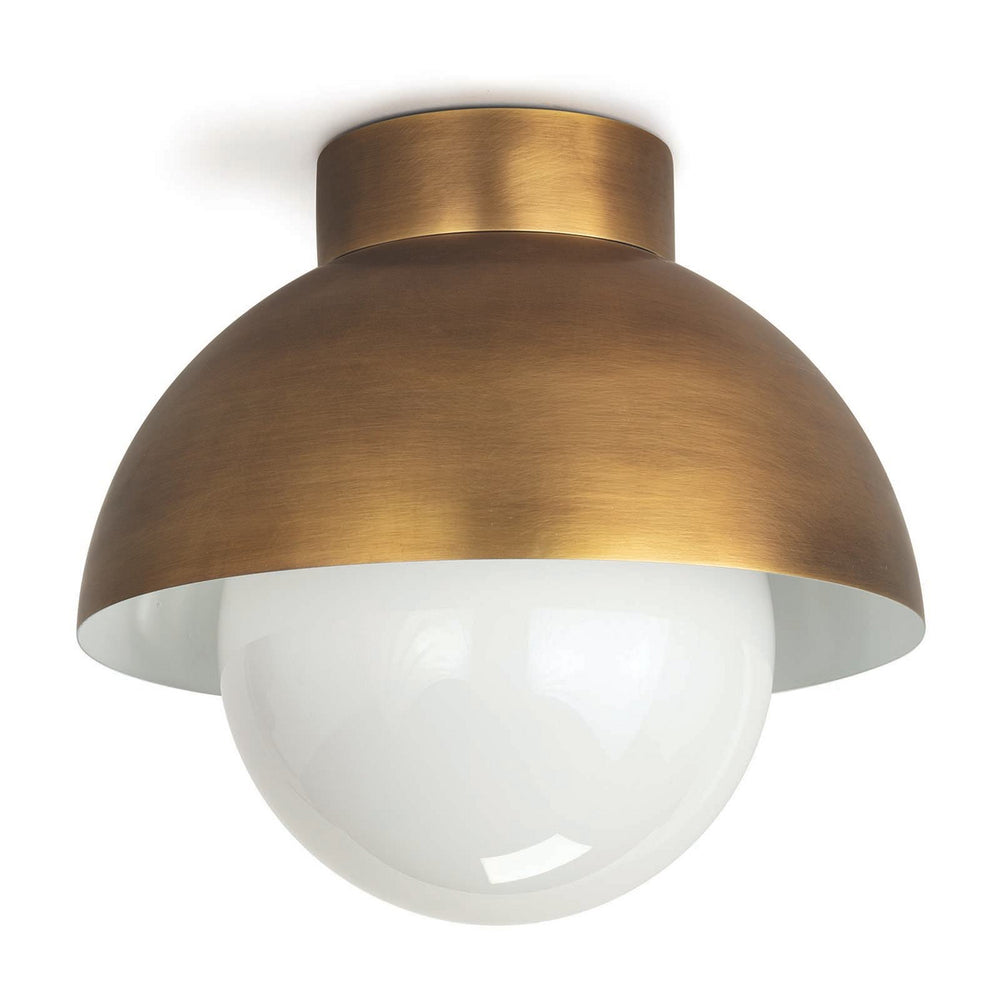 Regina Andrew Canada - One Light Flush Mount - Montreux - Natural Brass- Union Lighting Luminaires Decor
