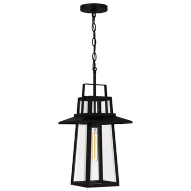 Quoizel - One Light Outdoor Hanging Lantern - Devonport - Matte Black- Union Lighting Luminaires Decor