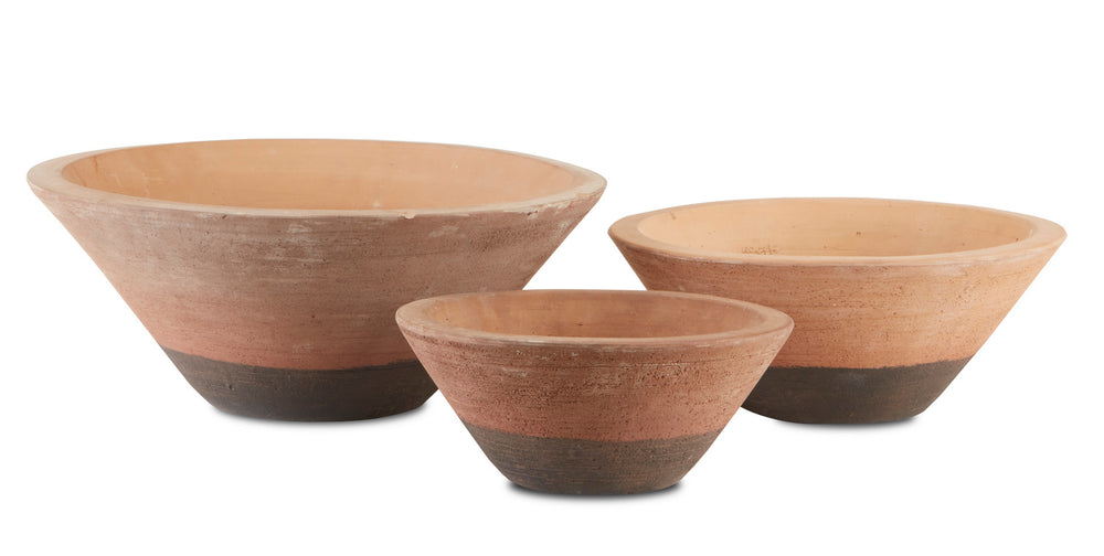 Currey and Company - Bowl Set of 3 - Cottage Collection - Natural/Black- Union Lighting Luminaires Decor