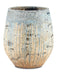 Currey and Company - Planter - Sicilia - Antique White/Blue Drip- Union Lighting Luminaires Decor