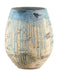 Currey and Company - Planter - Sicilia - Antique White/Blue Drip- Union Lighting Luminaires Decor