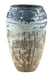 Currey and Company - Planter - Catania - Antique White/Blue Drip- Union Lighting Luminaires Decor