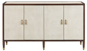 Currey and Company - Credenza - Evie Collection - Ivory/Dark Walnut/Brass- Union Lighting Luminaires Decor