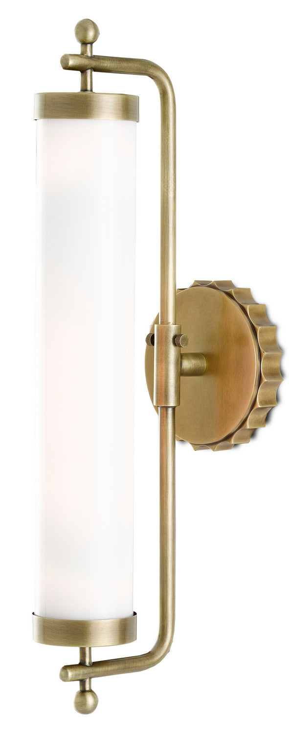 Currey and Company - One Light Wall Sconce - Latimer Collection - Antique Brass- Union Lighting Luminaires Decor