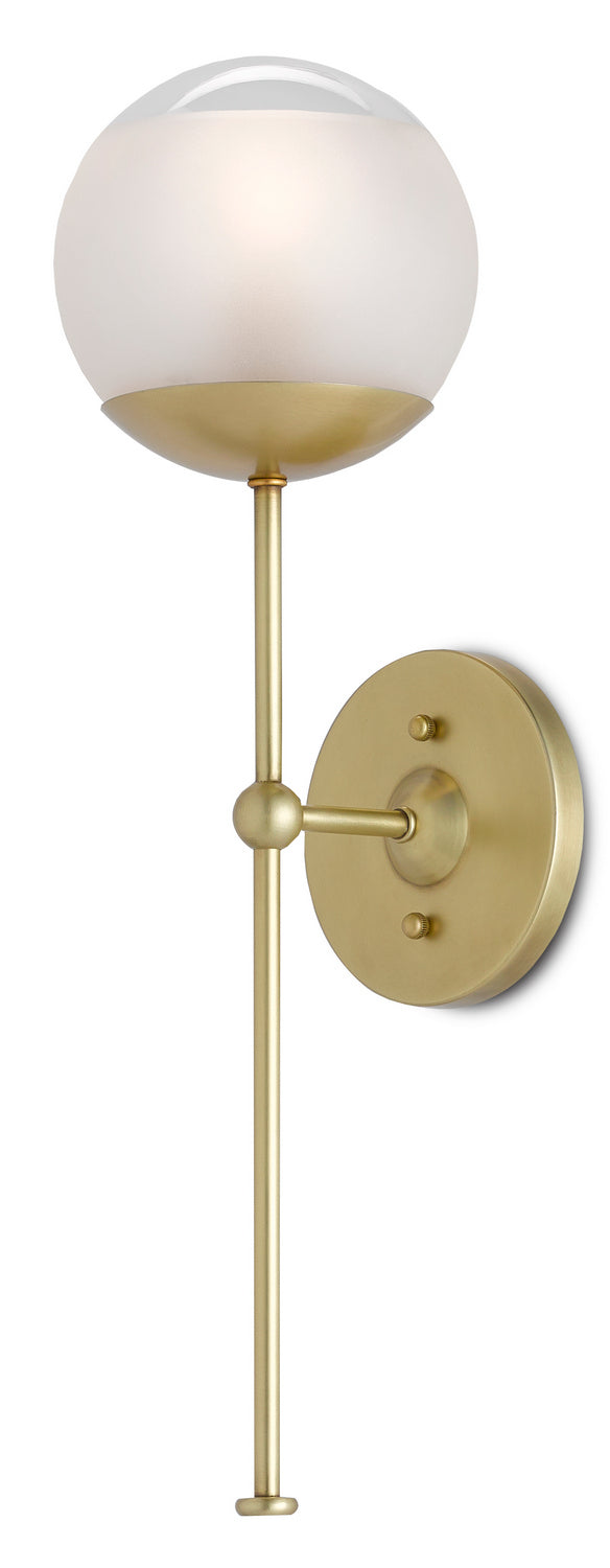 Currey and Company - One Light Wall Sconce - Montview Collection - Brushed Brass- Union Lighting Luminaires Decor