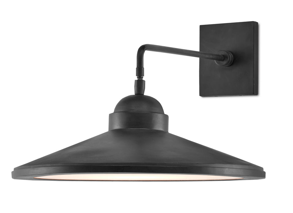 Currey and Company - One Light Wall Sconce - Ditchley Collection - Black Bronze/White- Union Lighting Luminaires Decor
