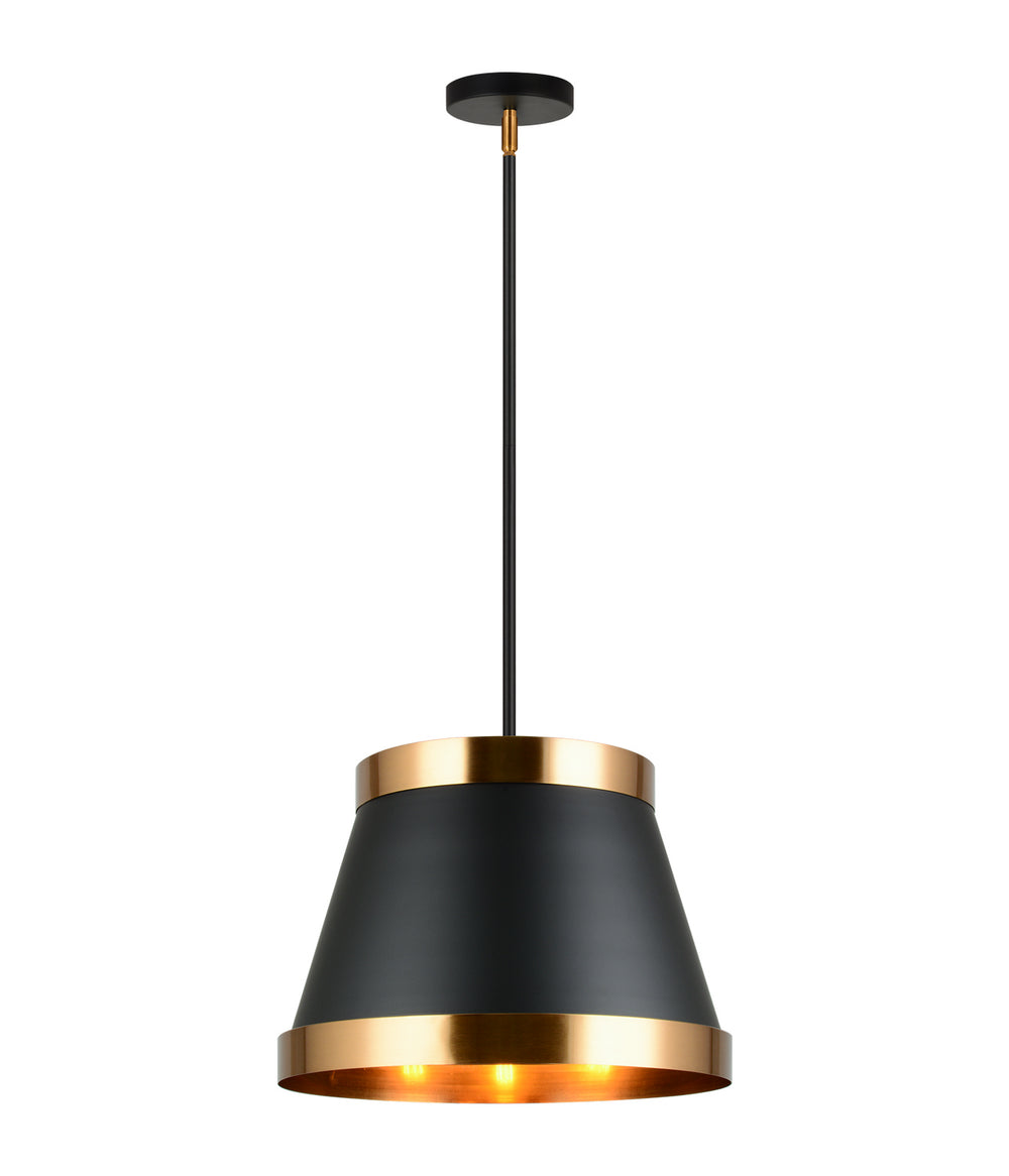 Matteo Canada - Three Light Pendant - Caske - Black- Union Lighting Luminaires Decor