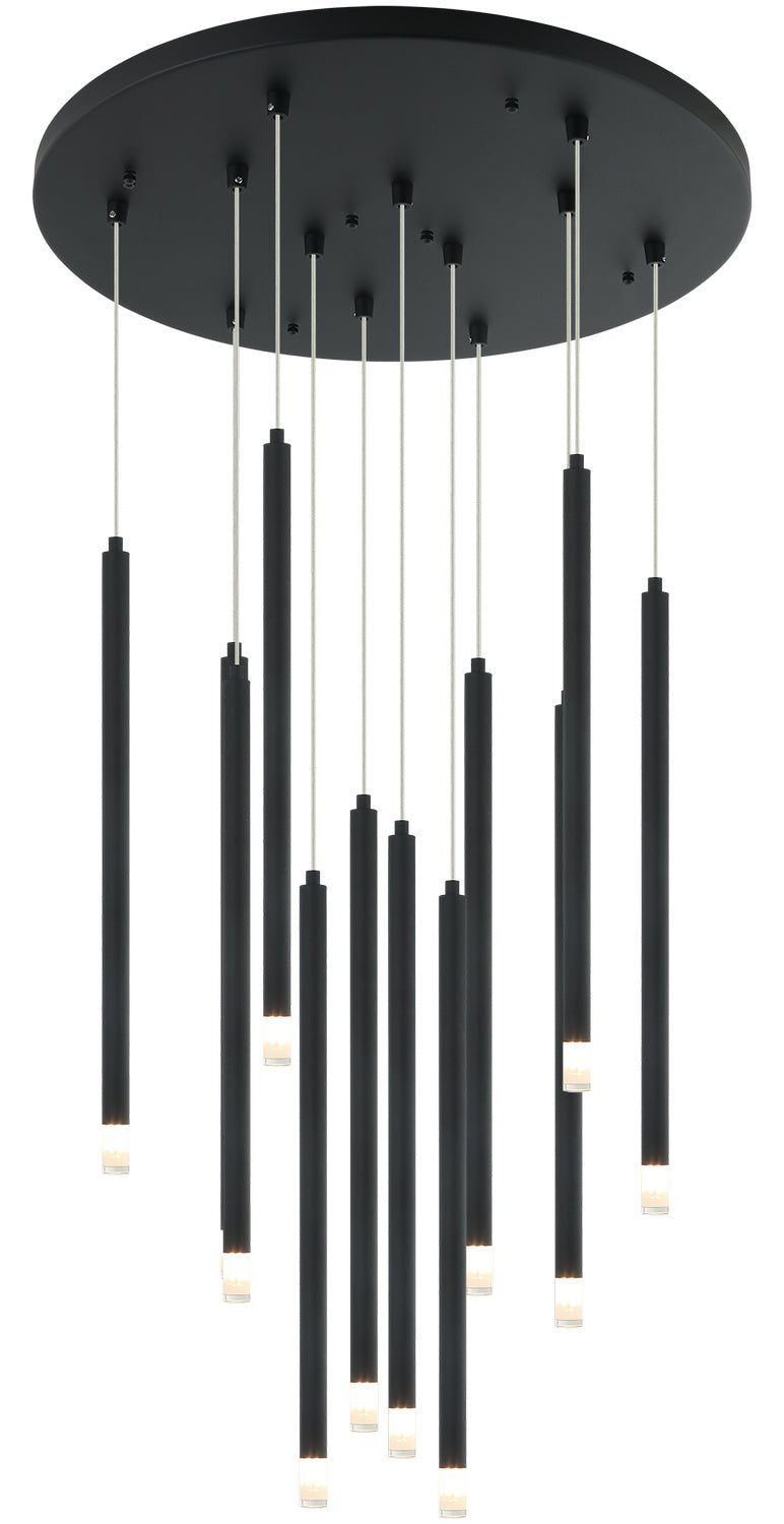 Matteo Canada - 12 Light Pendant - Reigndrop - Matte Black- Union Lighting Luminaires Decor