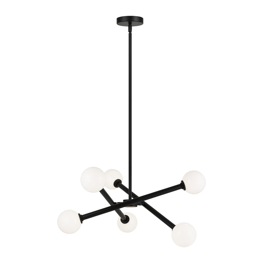 Matteo Canada - Six Light Chandelier - Matchstix - Black- Union Lighting Luminaires Decor