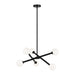 Matteo Canada - Six Light Chandelier - Matchstix - Black- Union Lighting Luminaires Decor