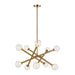 Matteo Canada - Ten Light Chandelier - Matchstix - Aged Gold Brass- Union Lighting Luminaires Decor