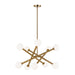 Matteo Canada - Ten Light Chandelier - Matchstix - Aged Gold Brass- Union Lighting Luminaires Decor