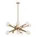 Matteo Canada - 14 Light Chandelier - Matchstix - Aged Gold Brass- Union Lighting Luminaires Decor