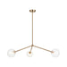 Matteo Canada - Three Light Pendant - Novo - Aged Gold Brass- Union Lighting Luminaires Decor