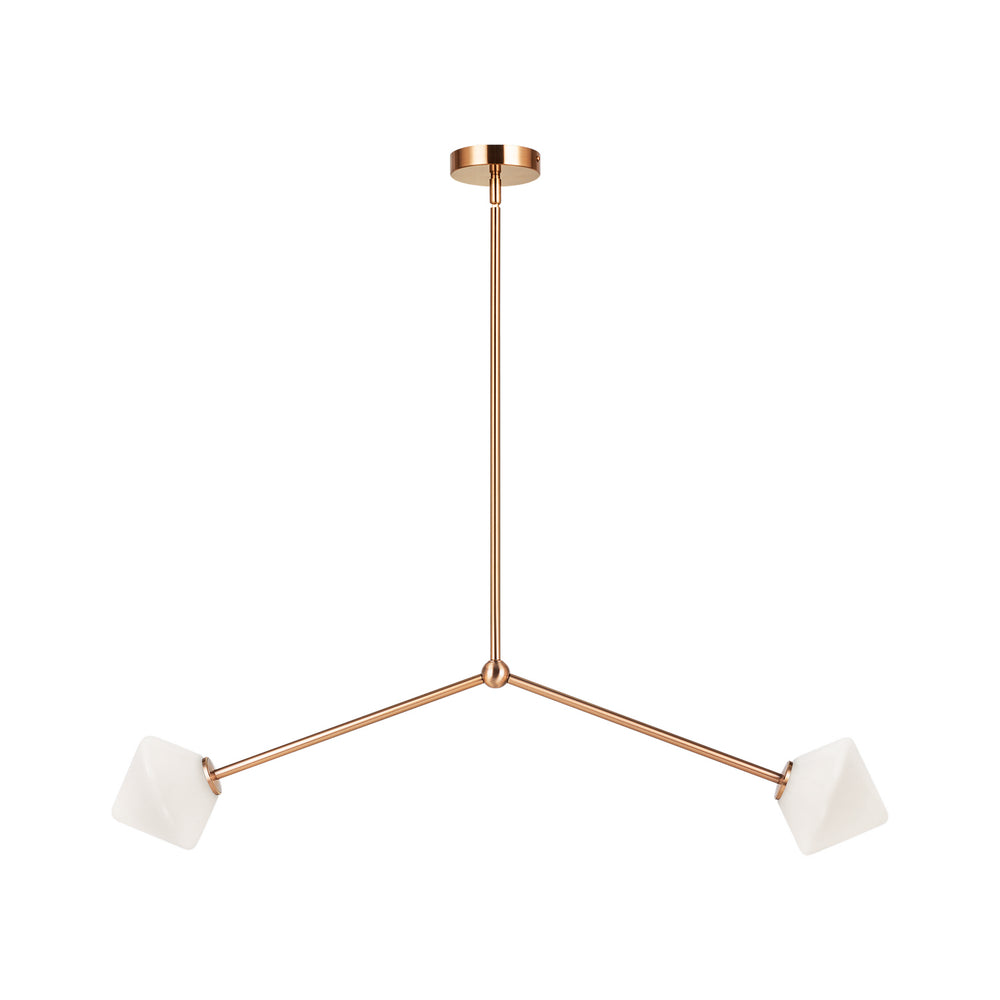 Matteo Canada - Two Light Pendant - Novo - Aged Gold Brass- Union Lighting Luminaires Decor