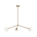 Matteo Canada - Three Light Pendant - Novo - Aged Gold Brass- Union Lighting Luminaires Decor