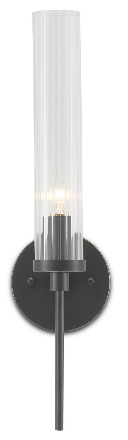 Currey and Company - One Light Wall Sconce - Bellings Collection - Oil Rubbed Bronze/Clear- Union Lighting Luminaires Decor