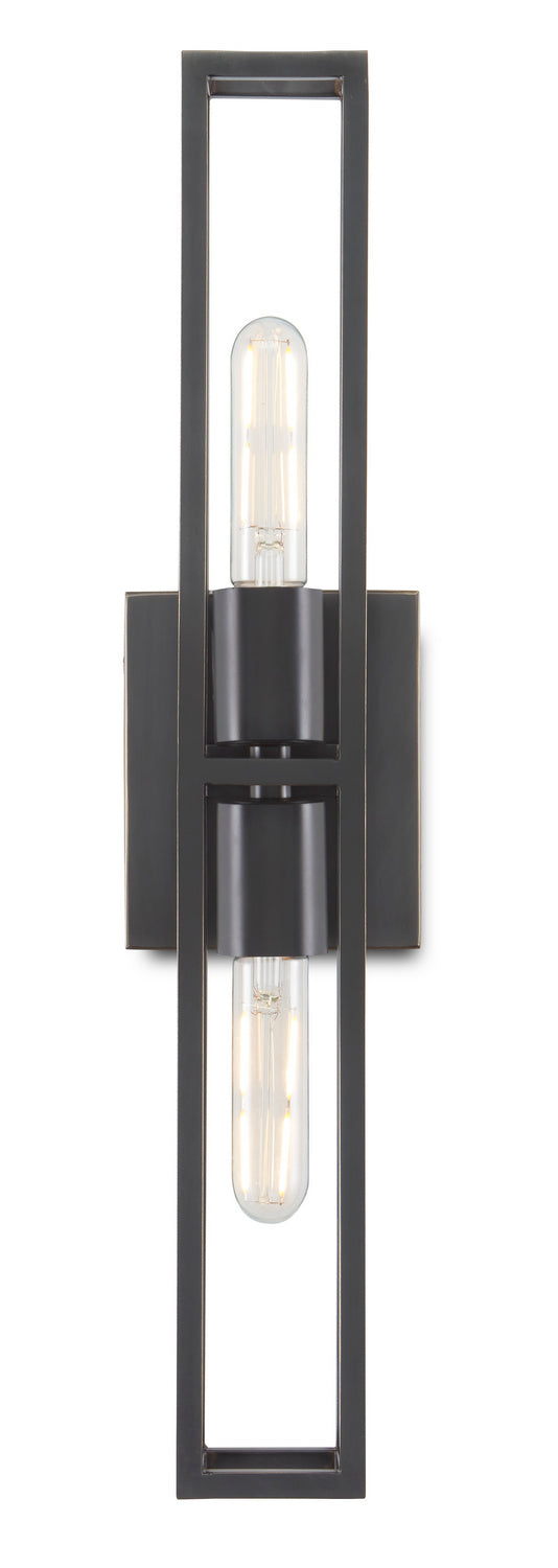 Currey and Company - Two Light Wall Sconce - Bergen Collection - Oil Rubbed Bronze- Union Lighting Luminaires Decor