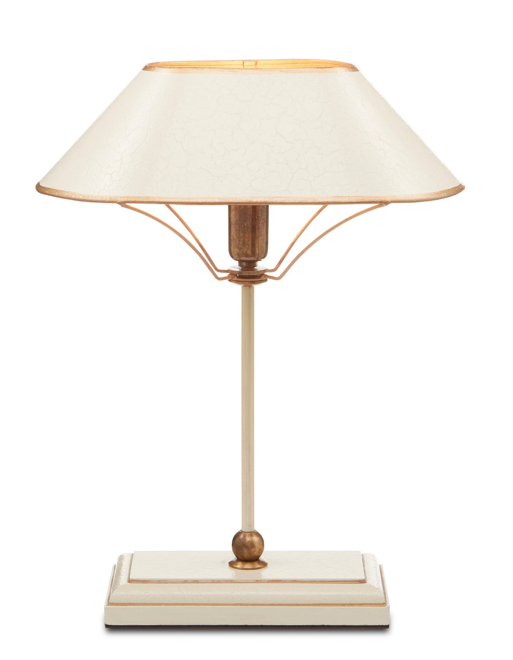 Currey and Company - One Light Table Lamp - Daphne Collection - Ivory/Antique Brass/Gold- Union Lighting Luminaires Decor