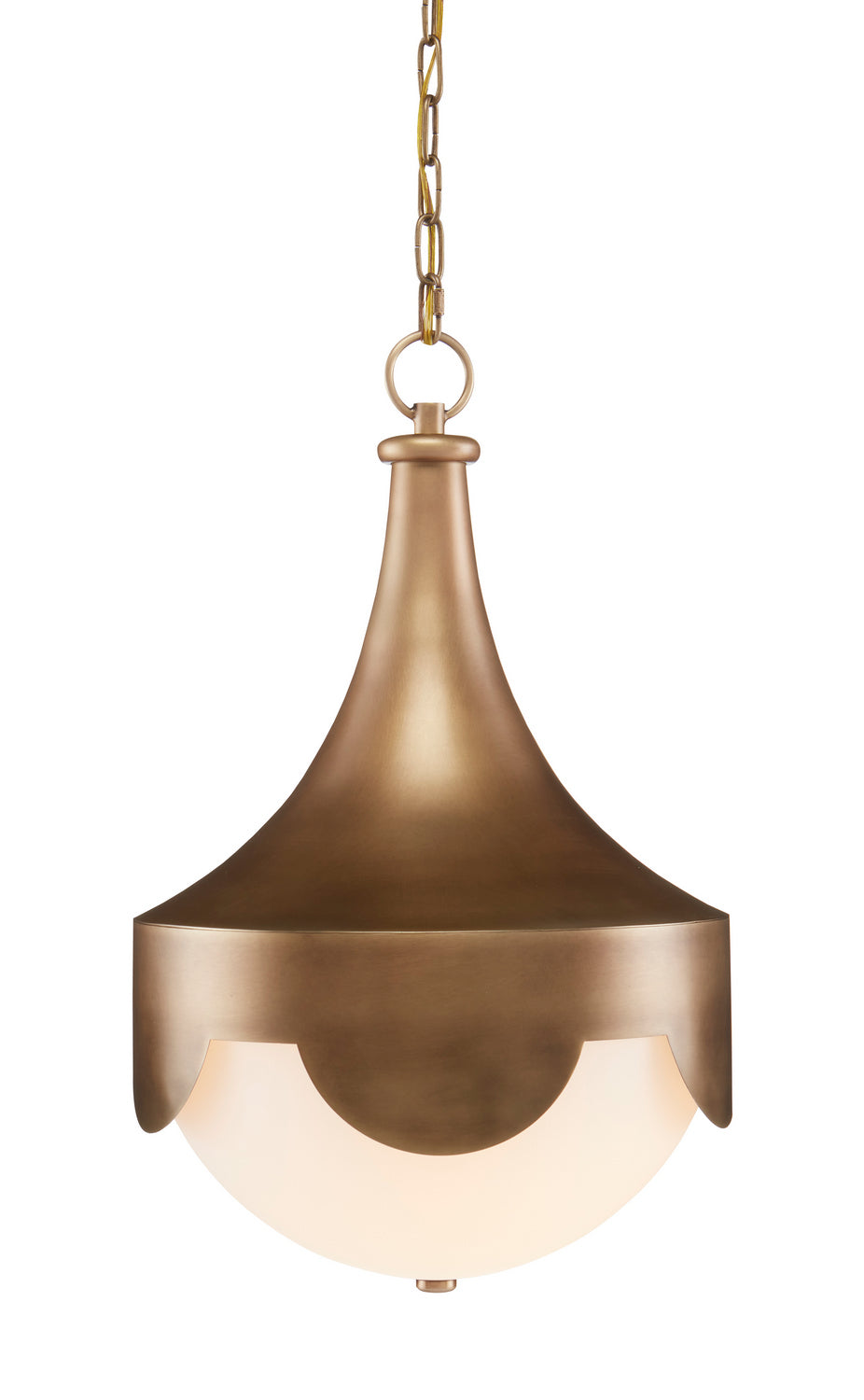 Currey and Company - LED Pendant - Pasha - Antique Brass- Union Lighting Luminaires Decor