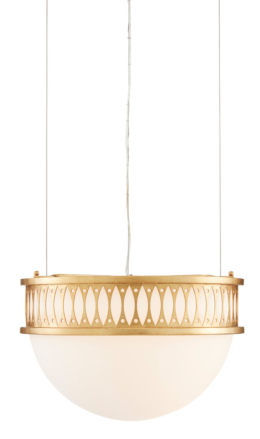 Currey and Company - One Light Pendant - Lola Collection - Contemporary Gold Leaf/Painted Contemporary Gold- Union Lighting Luminaires Decor