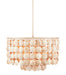 Currey and Company - Six Light Chandelier - Buko - Coco Cream/Natural- Union Lighting Luminaires Decor