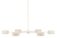 Currey and Company - Six Light Chandelier - Monreale Collection - White- Union Lighting Luminaires Decor