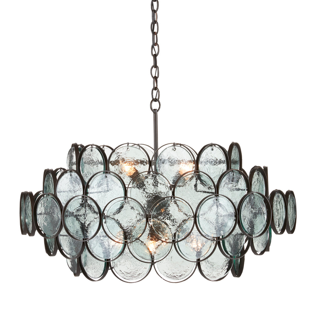 Currey and Company - Eight Light Chandelier - Galahad - Clear/Bronze- Union Lighting Luminaires Decor