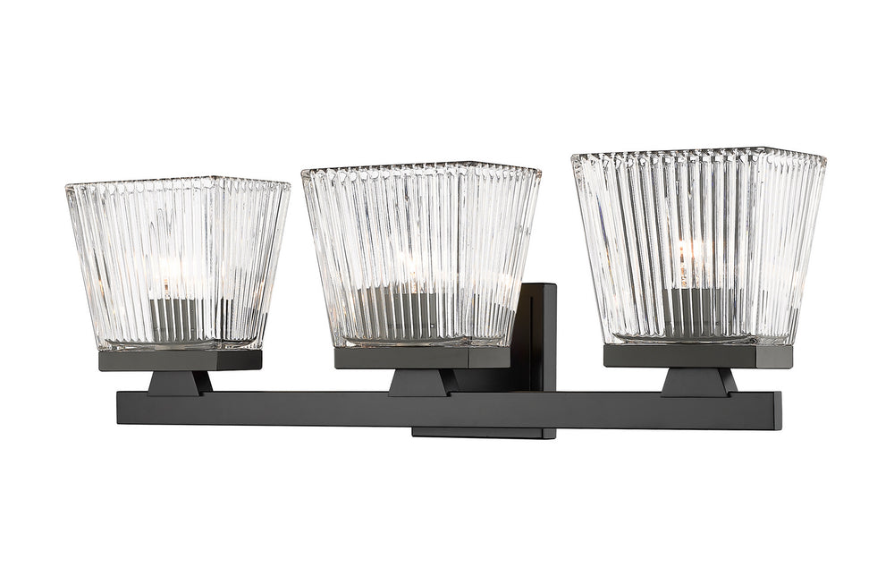 Z-Lite Canada - Three Light Vanity - Astor - Matte Black- Union Lighting Luminaires Decor