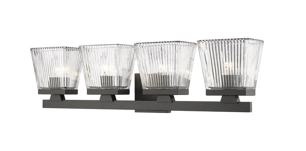 Z-Lite Canada - Four Light Vanity - Astor - Matte Black- Union Lighting Luminaires Decor