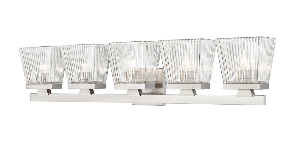 Z-Lite Canada - Five Light Vanity - Astor - Brushed Nickel- Union Lighting Luminaires Decor