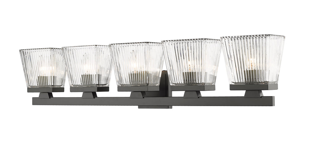 Z-Lite Canada - Five Light Vanity - Astor - Matte Black- Union Lighting Luminaires Decor