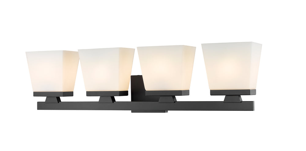 Z-Lite Canada - Four Light Vanity - Astor - Matte Black- Union Lighting Luminaires Decor