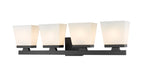 Z-Lite Canada - Four Light Vanity - Astor - Matte Black- Union Lighting Luminaires Decor