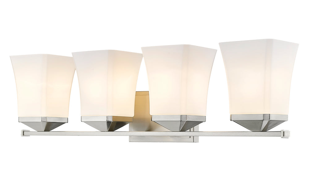 Z-Lite Canada - Four Light Vanity - Darcy - Brushed Nickel- Union Lighting Luminaires Decor