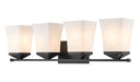 Z-Lite Canada - Four Light Vanity - Darcy - Matte Black- Union Lighting Luminaires Decor