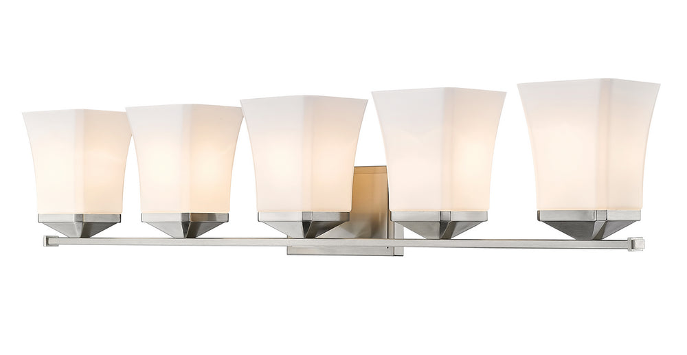 Z-Lite Canada - Five Light Vanity - Darcy - Brushed Nickel- Union Lighting Luminaires Decor