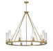 Z-Lite Canada - Ten Light Chandelier - Beau - Rubbed Brass- Union Lighting Luminaires Decor